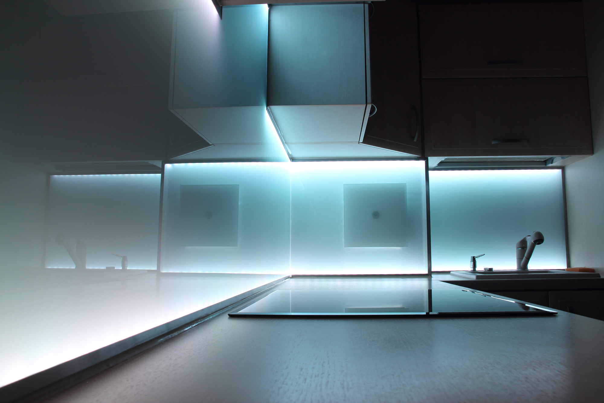 kitchen with LED Security Lighting